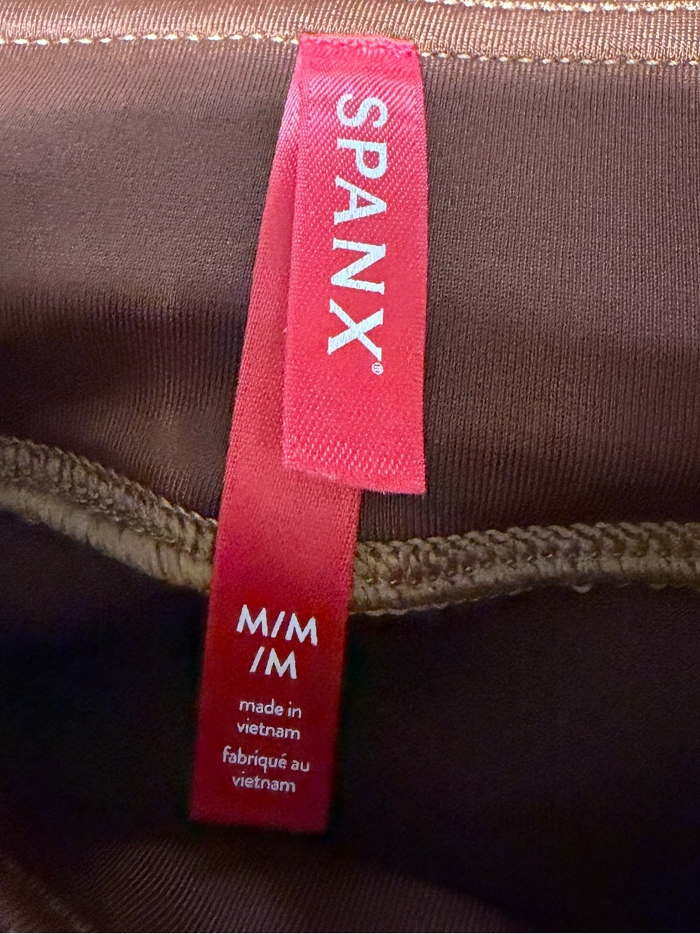 Spanx Faux Suede Leggings in Rich Caramel Size Medium - Picture 6 of 9